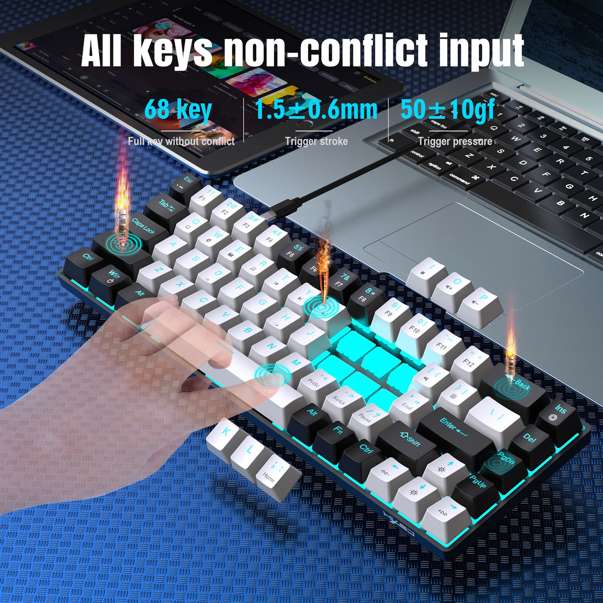 68 Keys Mechanical Keyboard