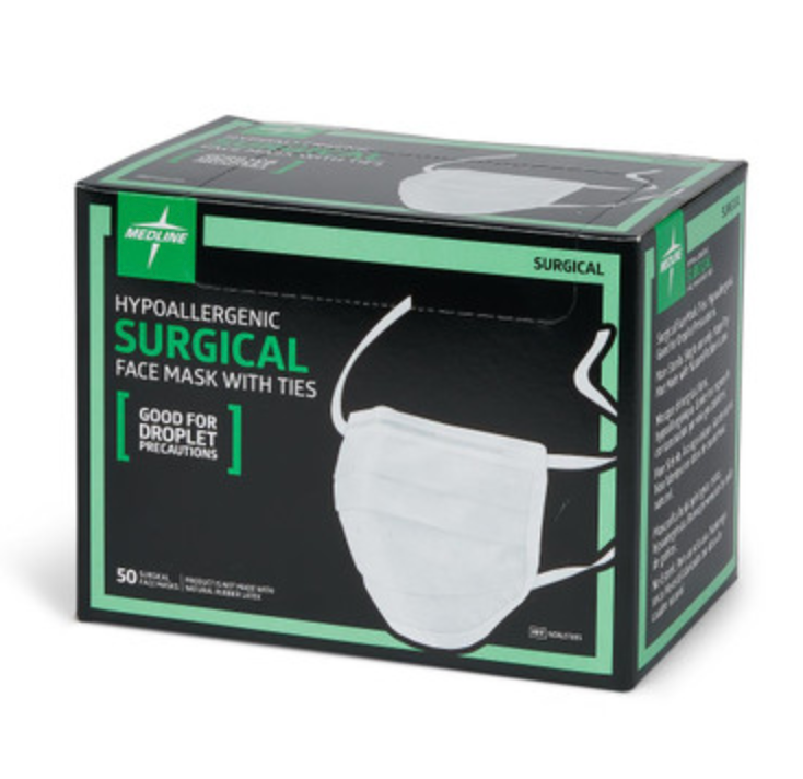 Hypoallergenic Filter Surgical Face Mask with Ties